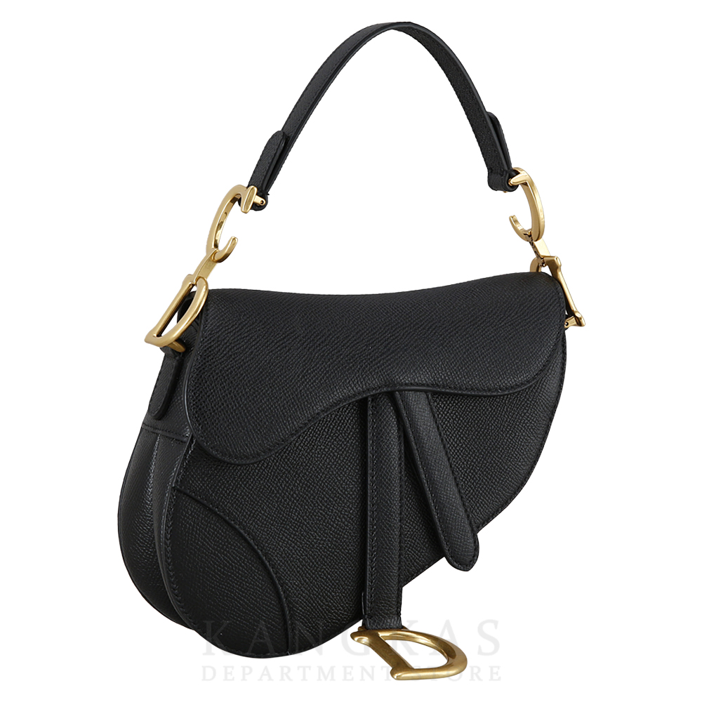 CHRISTIAN DIOR(USED)크리스찬디올 블랙 레더 새들백 미니